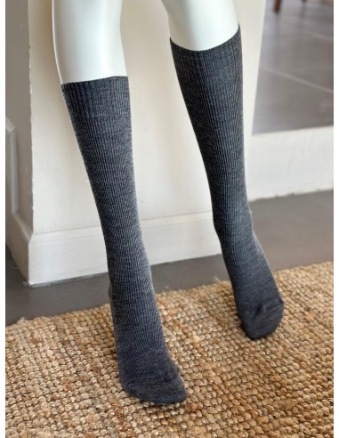 Chaussette haute grise best sale