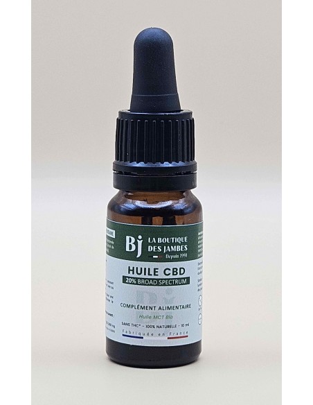 Huile CBD 20% broad spectrum à la mandarine bio